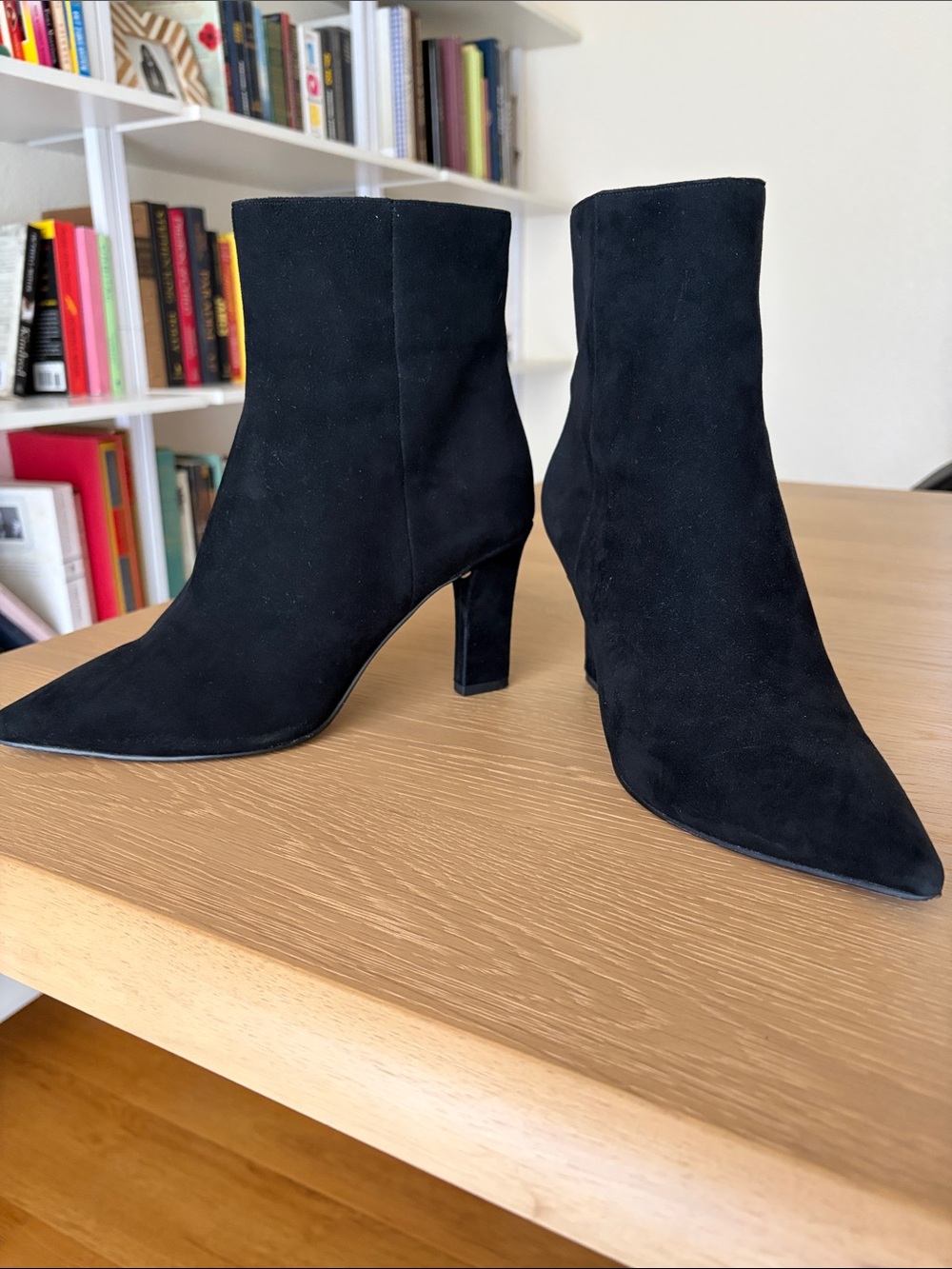 Botkier Black Suede Pointed-Toe Ankle Boots